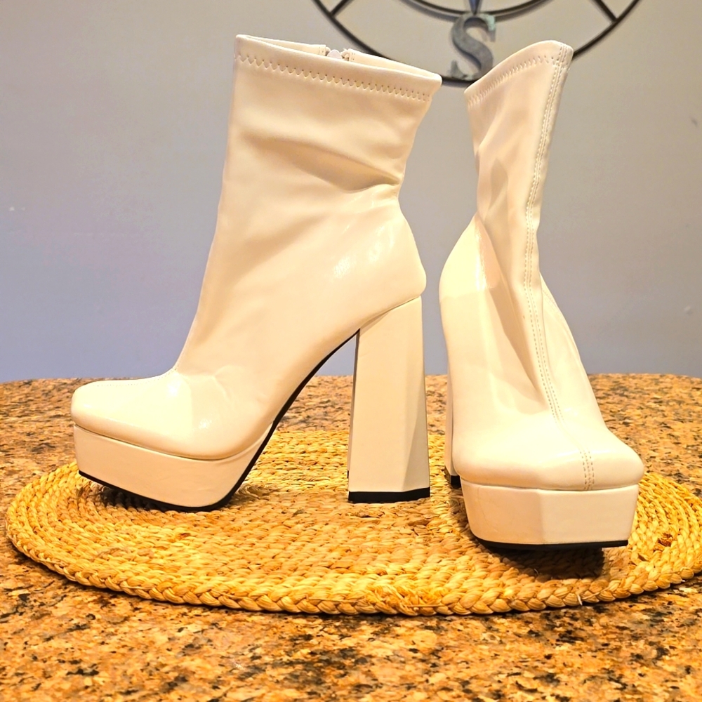 White Platform Boots - image 1
